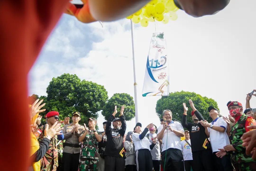 Tri Harso Widirahmanto selaku Pj Bupati Banjarnegara memberikan apresiasi untuk keluarga besar Muhammadiyah Banjarnegara. Doc: Humas Pemkab Banjarnegara